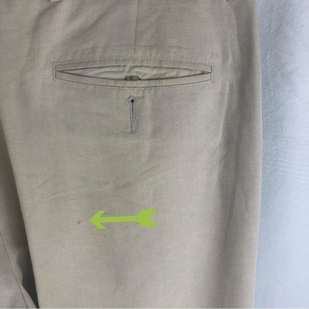 J FERRAR Slacks (38W/30L) cream/beige pleated front
